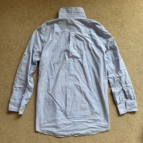 J. Crew Women's Cotton Poplin Collared Boyfriend Shirt Long Sleeve Light Blue XS - Picture 7 of 8